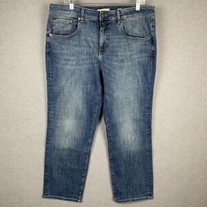 Warp + Weft Jeans ORD Chicago Straight Blue Medium Wash Faded Preppy Mens‎ 38x30